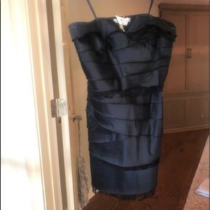 Black strapless dress